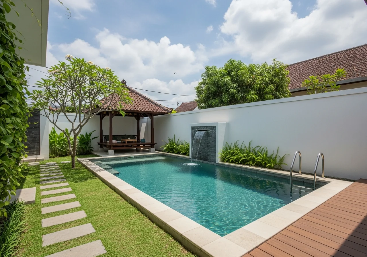 Ukuran Kolam Renang Minimalis Belakang Rumah