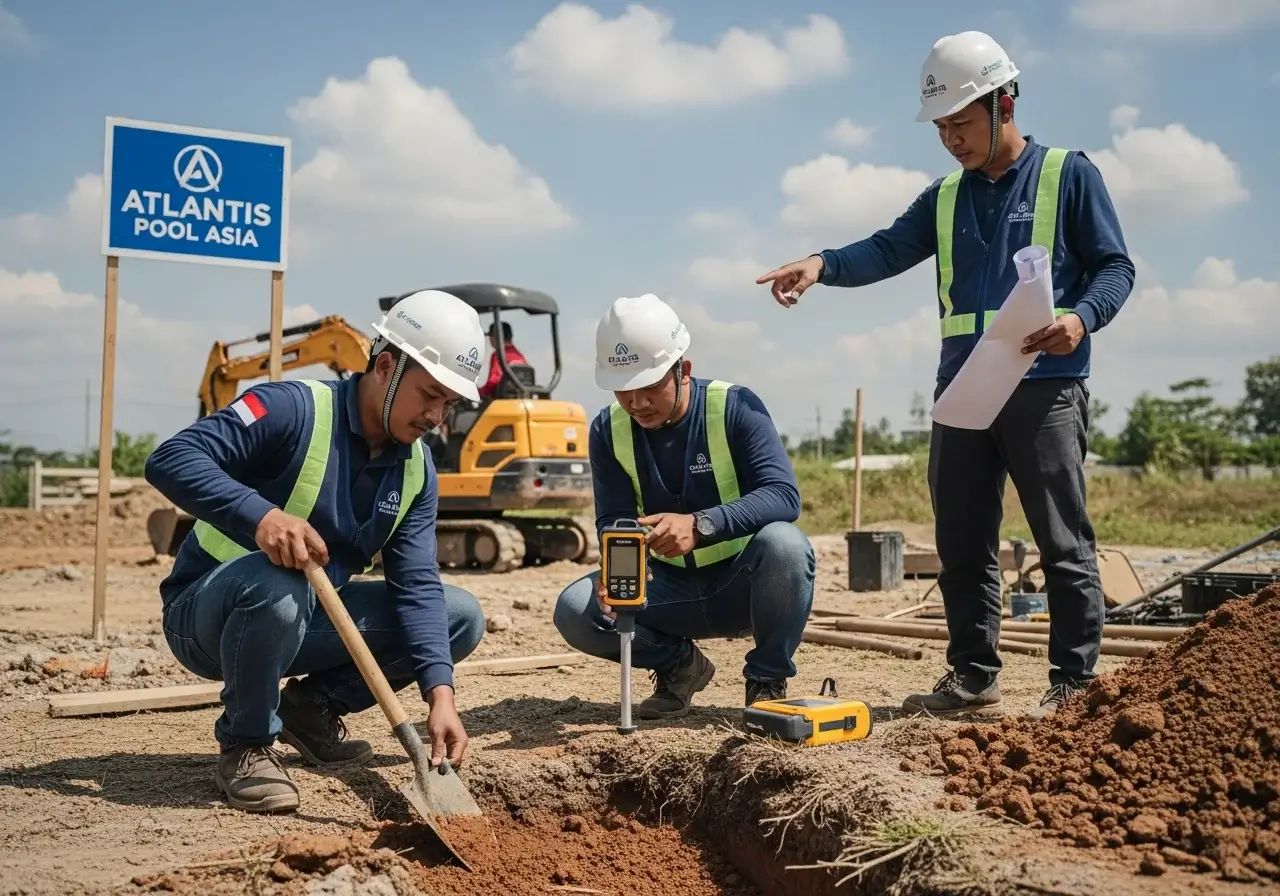 cek kondisi tanah sebelum membangun kolam renang