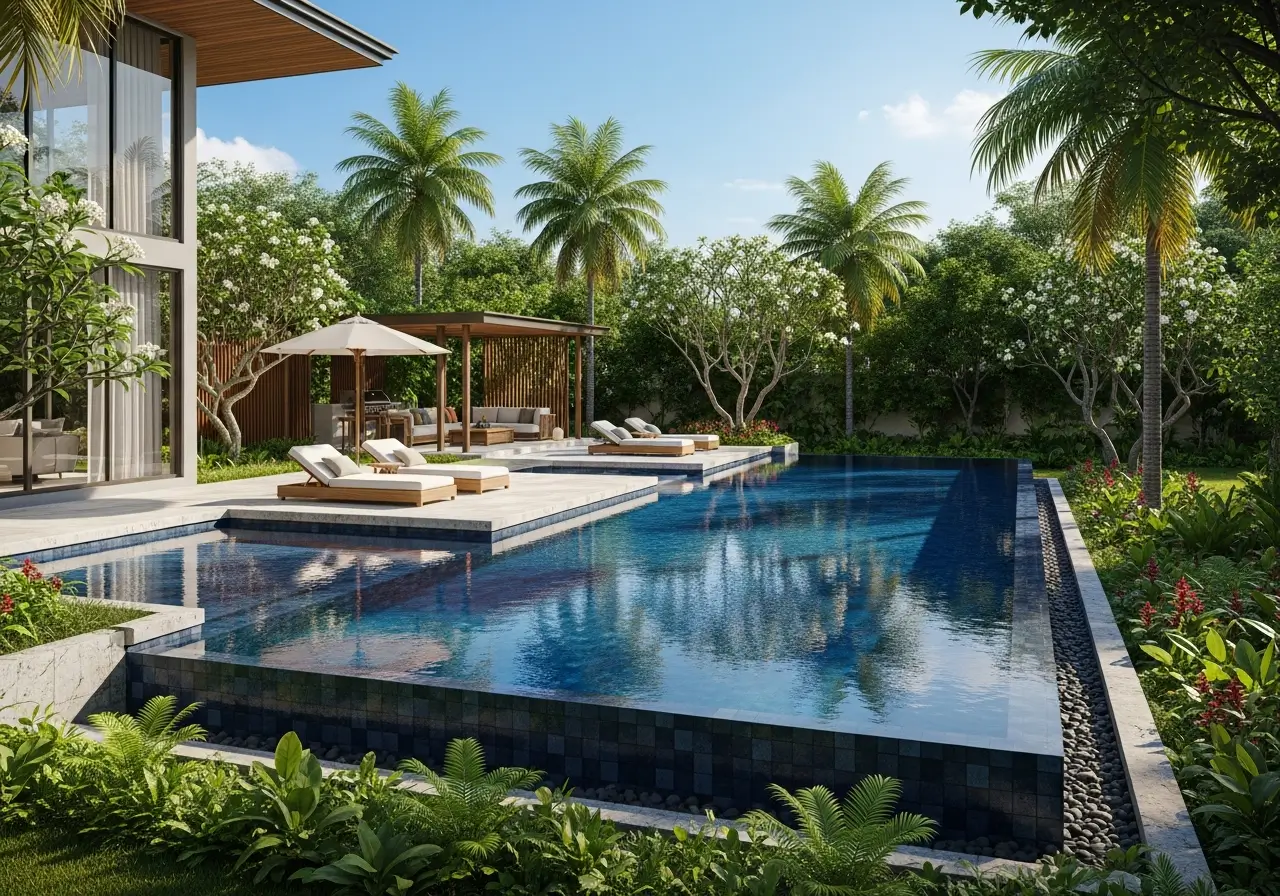 membuat kolam renang residence