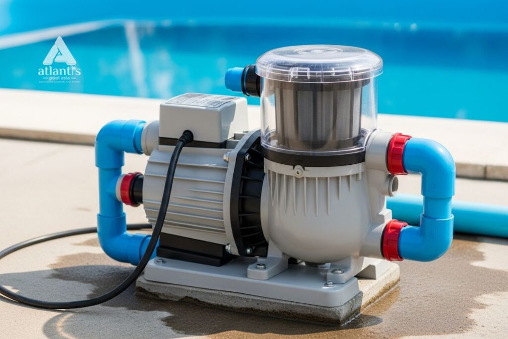 penggunaan pompa kolam renang