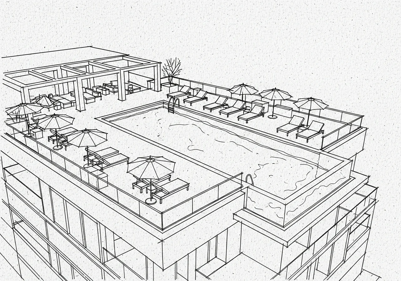 struktur kolam renang rooftop 2