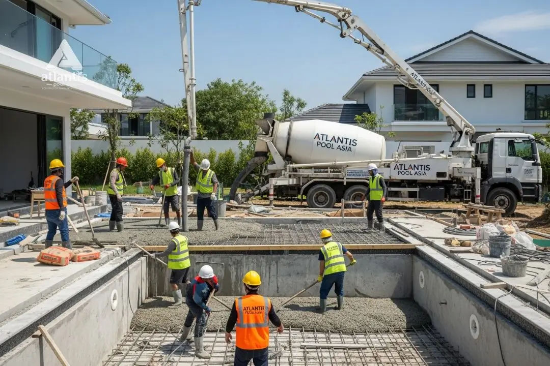 tahapan pengecoran kolam renang