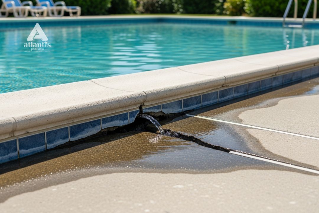 kolam renang bocor