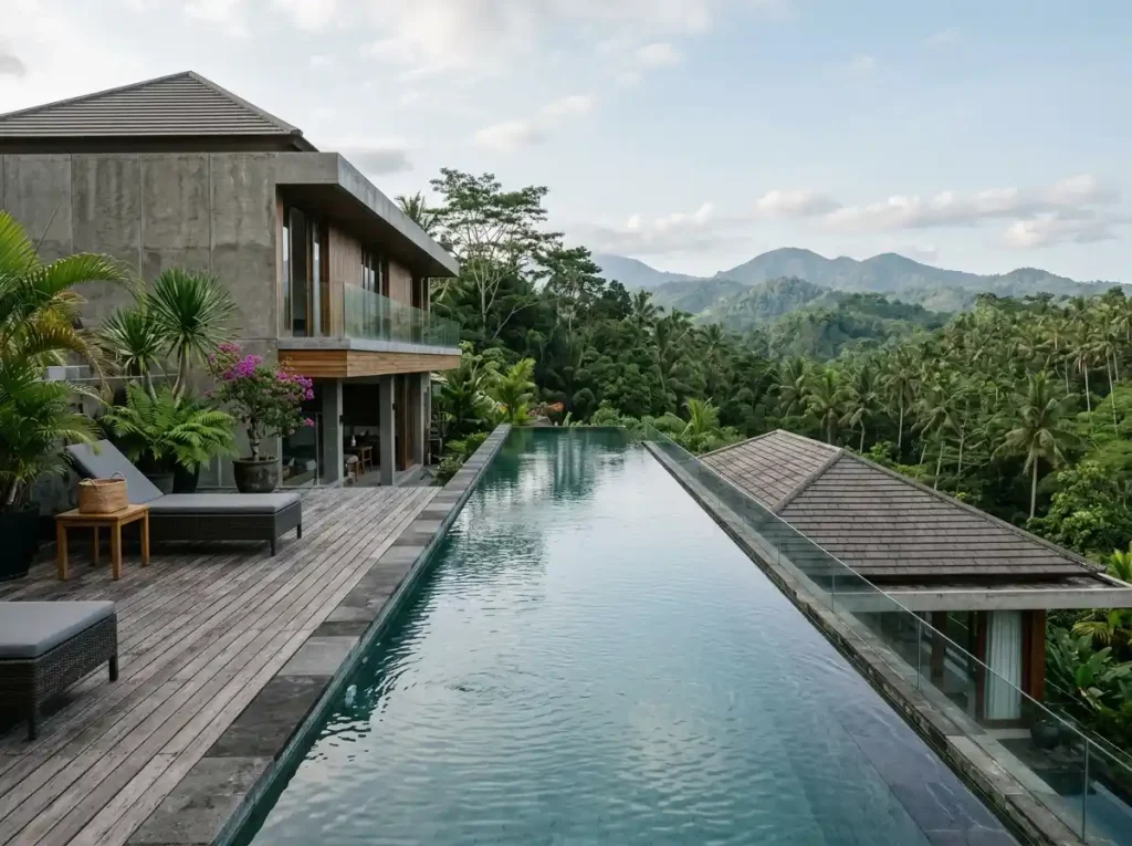 Infinity Pool dengan Area Santai