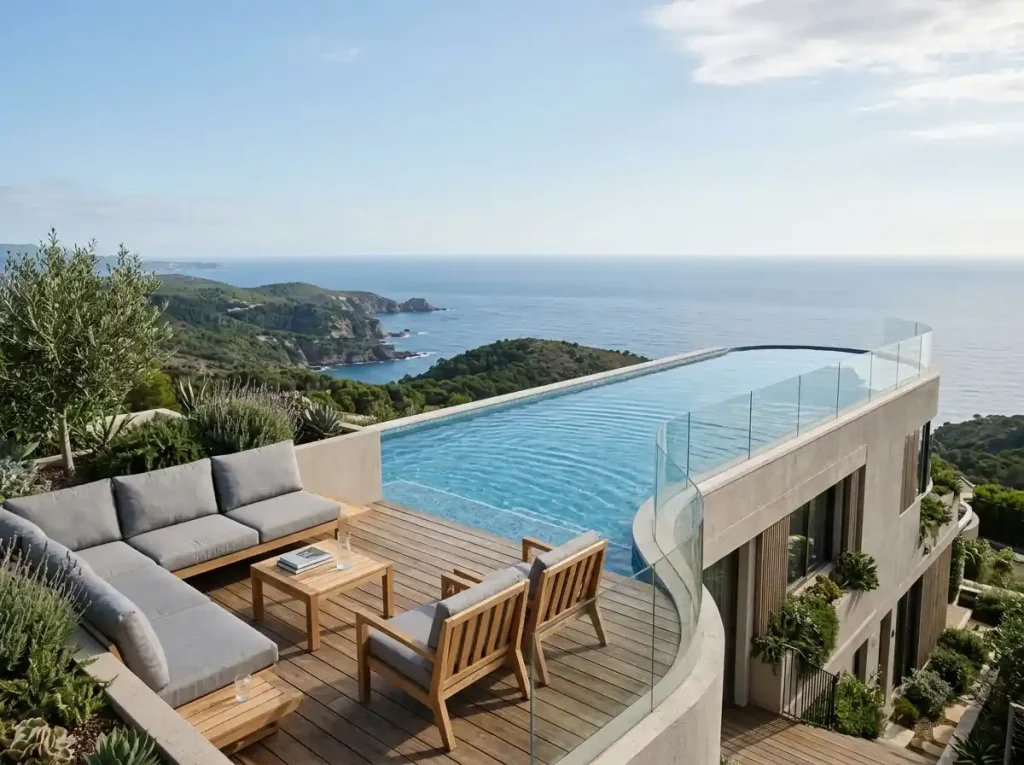 Rooftop Pool dengan Area Lounge
